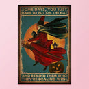 11CT Printed Full Cross Stitch Handcraft Witch Artwork Wall Decoration (1) Newly