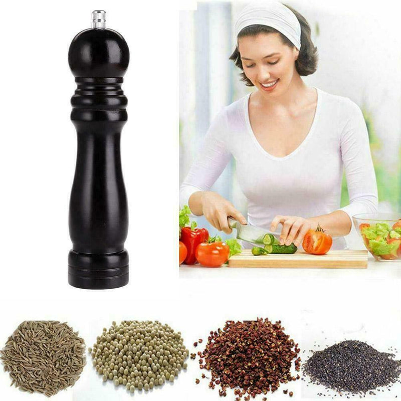 Wooden Pepper Grinder Manual Salt Mill Spice Muller Kitchen Tools Home F6R7