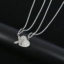 Collares Couple Necklace Lovers Decoration Heart Choker Heart Drop Pendant