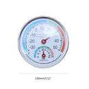 TH101E Household Aluminum Alloy Frame Round Thermometer Hygrometer