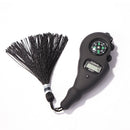 2026P Tassel Meditation Rosary Beads Tally Counter with Compass (Black)
