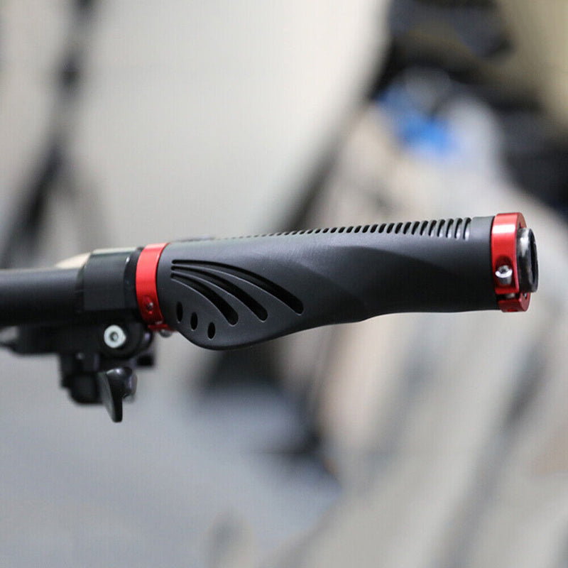 Mountain Bike Handlebar Grips Cover Aluminum with Locking Bicycle Grip Sleeve