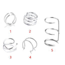 Punk Jewelry Set No piercing Cuff Wrap Earrings Ear Clip Cartilage Hoop Tragus