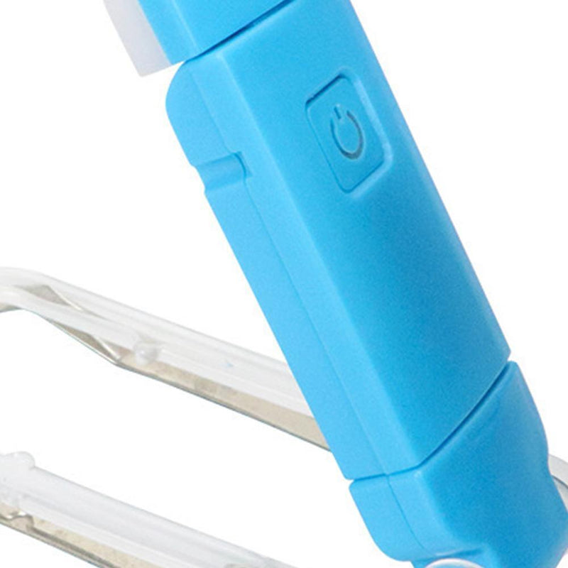 Book Night Reading Light - USB Rechargeable Clip-on Mini LED Lamp (Blue)