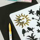 Fast Draw Stencil Art A4 Templates Silhouette Painting Template Hot J4S0