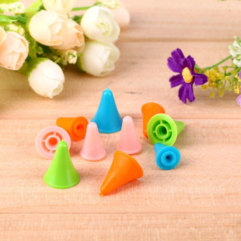 10pcs Rubber Cone Shape Knitting Needles Cap Point Protectors in 2 Sizes Newly