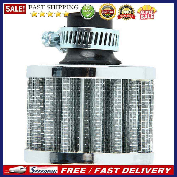 Details about  12mm Sliver Car Motor Cold Air Intake Filter Turbo Vent Cran