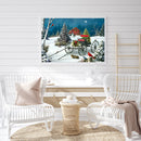5D DIY Full Drill Cross Stitch Christmas Carriage Diamond Painting Embroidery