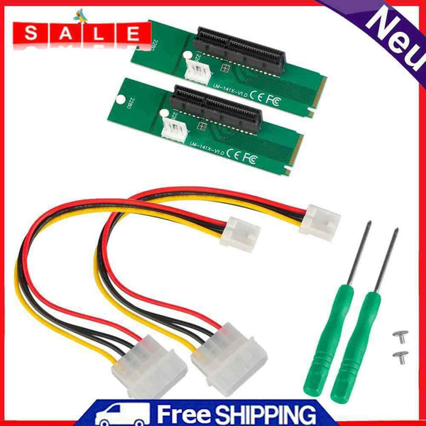 2pcs NGFF M2 PCI-e 4 x Slot Socket Cards M Key m2 PCI-Express Adapter