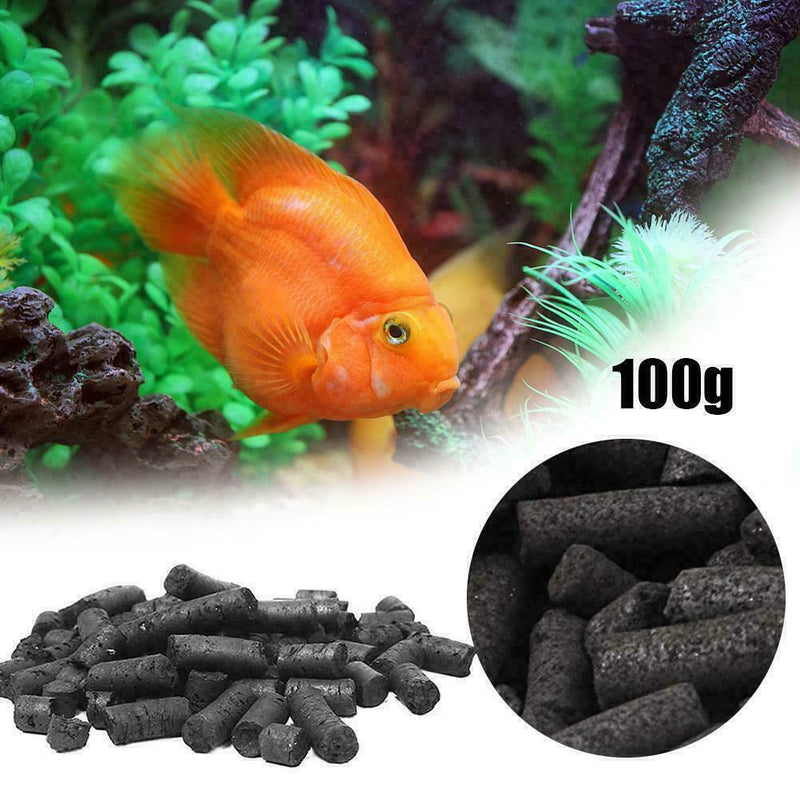 100g Activated Carbon Charcoal Pellets For Aquarium Filt Saltwater P5R7 U6Y0