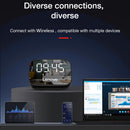 Bluetooth-Compatible Speaker Wireless Desktop Alarm Clock Player (Black)