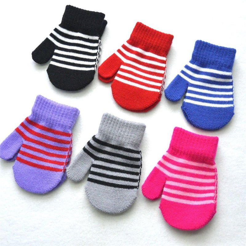 Winter Warm Knitted Mittens Children's Gloves Full Finger Gloves Kids Gloves