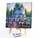 40x40cm Colorful DIY Paint By Numbers Kit Villa Garden Landscape Decor Gift Art