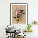 Oil Paint By Numbers DIY Bird and Flower Digital Painting Wall Art Handicra