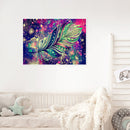 Oil Paint By Numbers Picture DIY Painting Colorful Feathers Drawing on Canvas