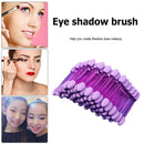 50pcs Eye Shadow Brush Double Sided Beauty Women Makeup Brushes (Purple)