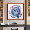 30x30cm 5D DIY Partial Special Shaped Drill Diamond Painting Owl for Ornament
