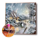 Snow House Rhinestone Mosaic Kit 5D DIY Full Drill Diamond Painting (B2341)