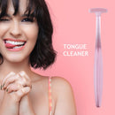 Tongue Coating Cleaner Brush Tongue Scraper Oral Care for Adults (Pink) Newly