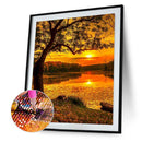 5D Diamond Painting Sunset Lake Full Square Rhinestone DIY Home Decoration Gift