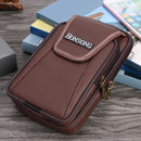 Men Card Key Bag PU Leather Soft Wallet Zipper Money Purse Multi-function Poc