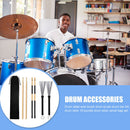 1 Pair Drum Steel Wire Brushes Wood Drumsticks + Rods Set Percussion Instrument