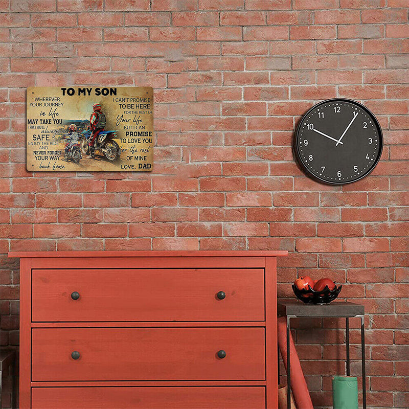 Ride Motorcycle Iron Art Poster Decor for Home Living Room Bar Pub Club Gate