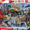 Old Buildings Oil Paint By Numbers Kits DIY Handpainted on Canvas Wall Art