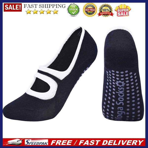 Yoga Socks for Women Non-Slip Grips Pilates Ballet Dance Workout Cotton Sock