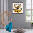 Full Drill Round Diamond Painting Sunflower Bee Mosaic Drawing Picture Decor Kit
