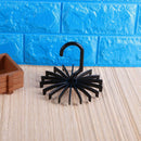 18 Hooks Necktie Scarf Belt Hanger Organizer Clothing Holder Rack(Black)