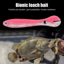 5x 10cm 6g Bionic Loach Fishing Lures Artificial Crankbait Soft Bait (Pink)