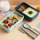 Microwave Lunch Containers Box with Compartments Food Container (Blue) Newly