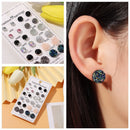 Rhinestone Gifts Jewelry Fashion Stud Earring Exquisite Wedding 12 Pairs