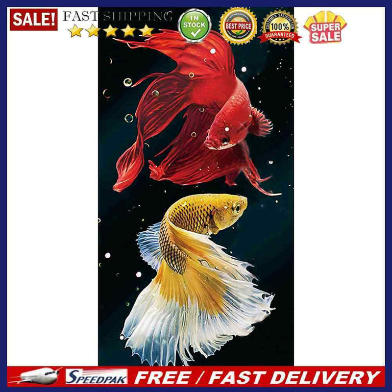 Two Fish Oil Paint By Numbers DIY Canvas Wall Art Picture Craft Home Decoration