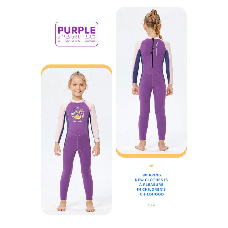 DIVE SAIL Scuba Diving Snorkeling Swimming Kid Girl Wetsuit (M151567K XL) Newly