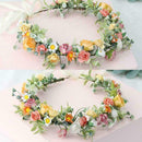 Daisy Flower Rose Crown Floral Wreath Headband Colorful Flower Bridal H2I3