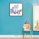 5D DIY Diamond Painting Flower Cat Full Drill Rhinestone Mosaic Art Picture