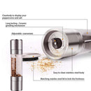 2 in 1 Adjustable Spice Grinder Sea Salt Jar Kitchen Tool Salt and Pepper Mill`