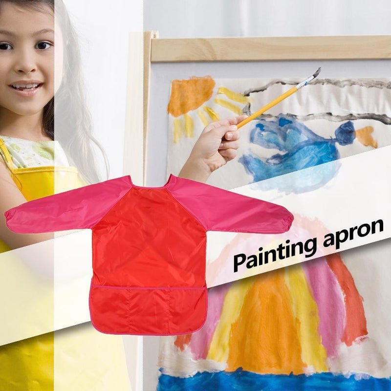 Waterproof Child Kids Drawing Apron Anti-dressing Overalls Kindergarten Pinaf