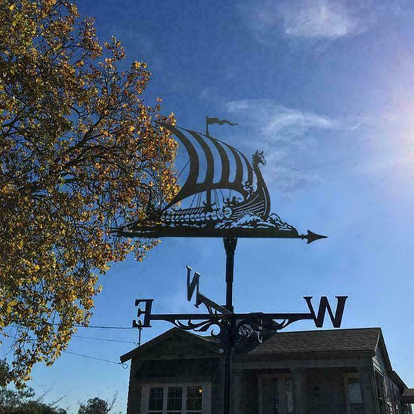 Iron Weathervane Garden Stake Patio Yard Weather Wind Vane Ornament D4J7 S6S0