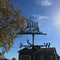 Iron Weathervane Garden Stake Patio Yard Weather Wind Vane Ornament D4J7 S6S0