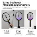 3 In 1 Electric Mosquito Swatter USB Rechargeable Mosquito Insect Racket Newly