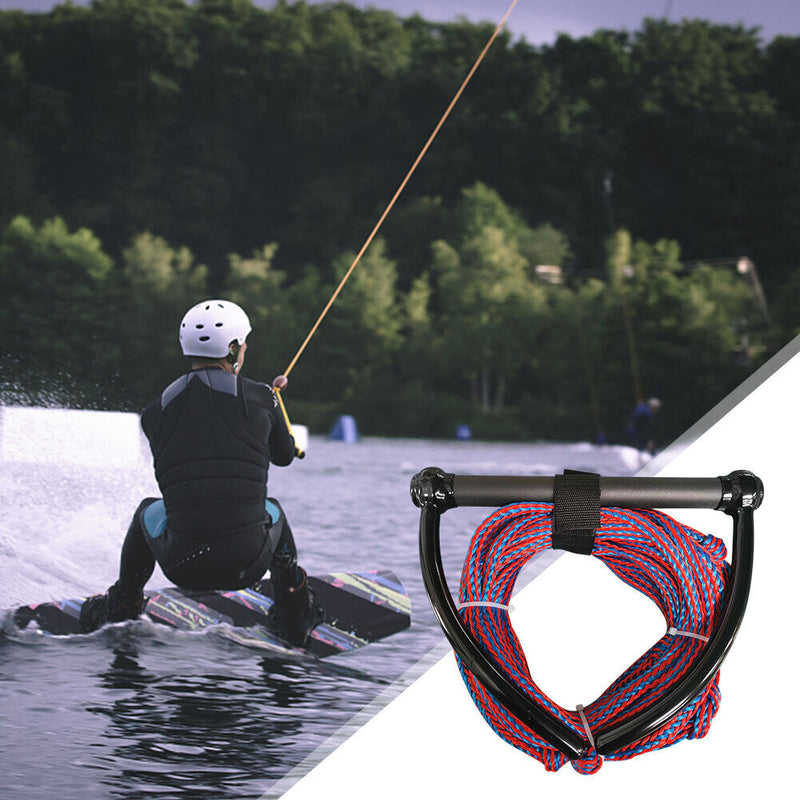 Water Ski Rope for Wakeboard Kneeboard Boating 4-Section Watersports Safe Leash