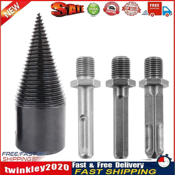 4pcs Woodworking Wood Separator Spiral Cone Reamer Splitter Drill Bit (B) Newly