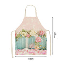Flowerpots Kitchen Cotton Lines Apron Home Cooking Baking Bibs Coffee Shop Tools
