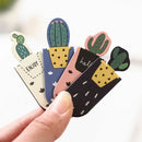 3pcs /Set Gift DIY Stationery Cartoon Magnetic Paper Clip Notes Cactus Bookmark