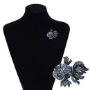 Crystal Fish Brooches Pin Women Alloy Shinny Rhinestone Goldfish Brooch Pin