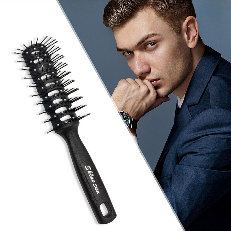 Ribs Comb Hairbrush Hairdressing Massage Hair Brush Salon Barber Styling Tool