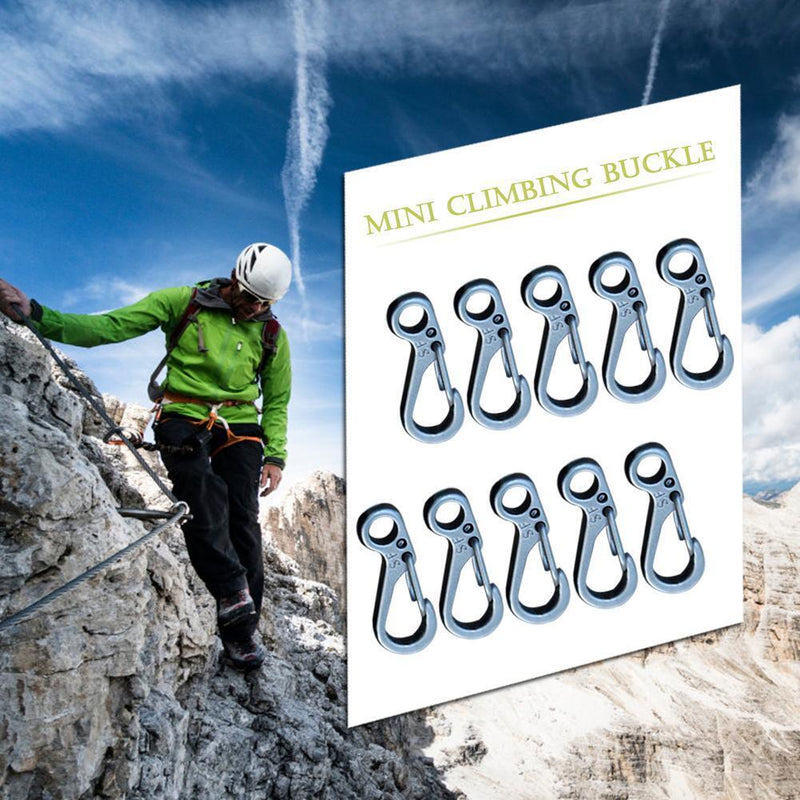 Mini Spring Carabiner Hook EDC Bottle Opener Outdoor Climbing Buckle Key Chai